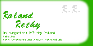 roland rethy business card